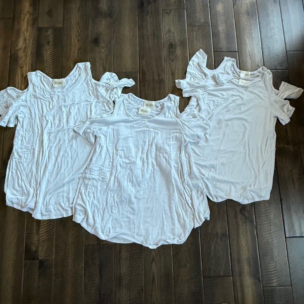 Ella Mara NWOT Womens reseller bundle -6 White Cold Shoulder Sleeve Top 2s,2m,2L
